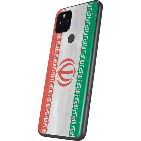 Iran Flag Distressed Google Pixel 5a Skin